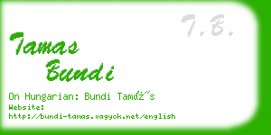 tamas bundi business card